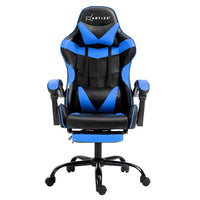 Artiss Gaming Office Chair Recliner Footrest Blue - ElectronX Plus