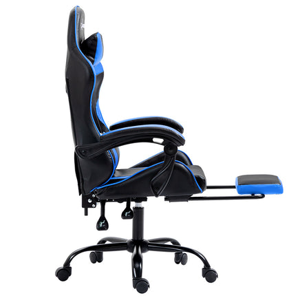 Artiss Gaming Office Chair Recliner Footrest Blue - ElectronX Plus