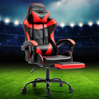 Artiss Gaming Office Chair Recliner Footrest Red - ElectronX Plus