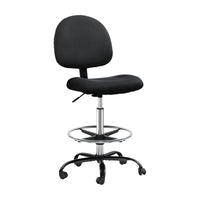 Artiss Office Chair Drafting Stool Fabric Chairs Black - ElectronX Plus