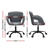 Artiss Office Chair Mid Back Grey - ElectronX Plus