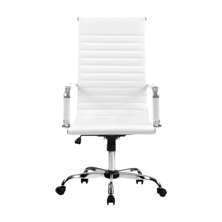 Artiss Office Chair PU Leather High Back White - ElectronX Plus