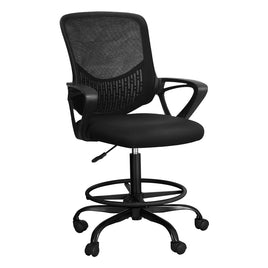 Artiss Office Chair Drafting Stool Computer Standing Desk Mesh Chairs Black - ElectronX Plus