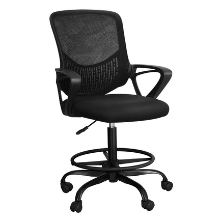 Artiss Office Chair Drafting Stool Computer Standing Desk Mesh Chairs Black - ElectronX Plus