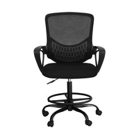 Artiss Office Chair Drafting Stool Computer Standing Desk Mesh Chairs Black - ElectronX Plus