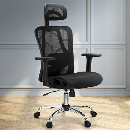 Artiss Ergonomic Office Chair Recline Black - ElectronX Plus