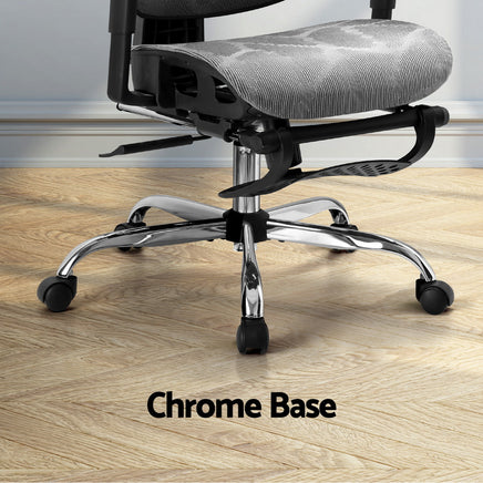 Artiss Ergonomic Office Chair Footrest Grey - ElectronX Plus