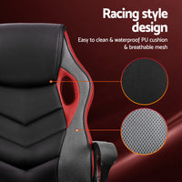 Artiss Gaming Office Chair Computer Chairs Red - ElectronX Plus