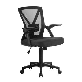 Artiss Mesh Office Chair Mid Back Black - ElectronX Plus