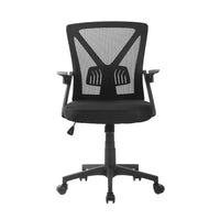 Artiss Mesh Office Chair Mid Back Black - ElectronX Plus