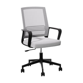 Artiss Mesh Office Chair Computer Gaming Desk Chairs Work Study Mid Back Grey - ElectronX Plus