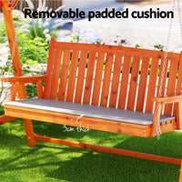 Gardeon Wooden Swing Chair Garden Bench Canopy 3 Seater Outdoor Furniture - ElectronX Plus