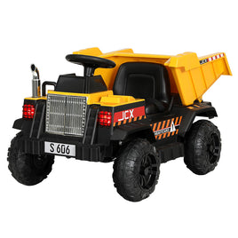 Rigo Kids Electric Ride On Car Dumptruck Loader Toy Cars 12V Yellow - ElectronX Plus