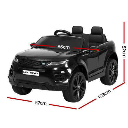 Kids Electric Ride On Car Land Rover Licensed Toy Cars Remote 12V Battery Black - ElectronX Plus