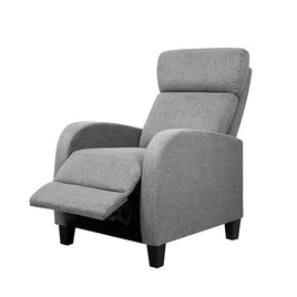 Artiss Fabric Reclining Armchair - Grey - ElectronX Plus