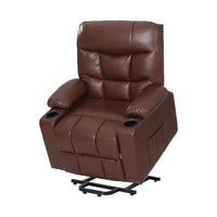 Artiss Recliner Chair Lift Assist Heated Massage Chair Leather Claude - ElectronX Plus