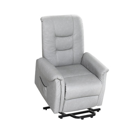 Artiss Recliner Chair Lift Assist Chair Grey Leather - ElectronX Plus