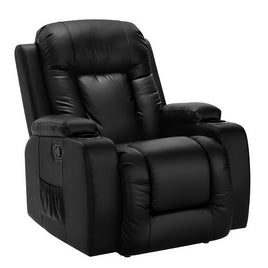 Artiss Recliner Chair Electric Heated Massage Chairs Faux Leather Cabin - ElectronX Plus