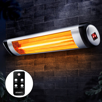 Devanti Electric Strip Heater Radiant Heaters 2000W - ElectronX Plus