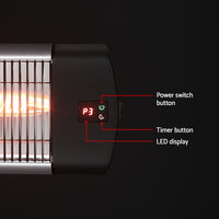 Devanti Electric Strip Heater Radiant Heaters 3000W - ElectronX Plus