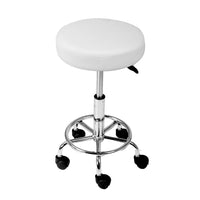 Artiss Salon Stool Round Swivel Chair White - ElectronX Plus