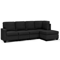 Artiss Modular Sofa Chaise Set 5-seater Dark Grey - ElectronX Plus