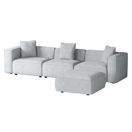 Artiss Modular Sofa Chaise Set 4-Seater Grey - ElectronX Plus