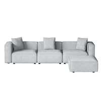 Artiss Modular Sofa Chaise Set 4-Seater Grey - ElectronX Plus