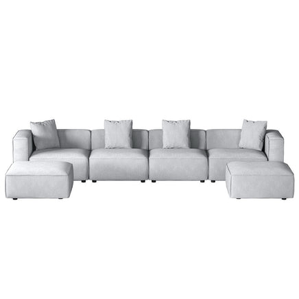 Artiss Modular Sofa Chaise Set 6-Seater Grey - ElectronX Plus