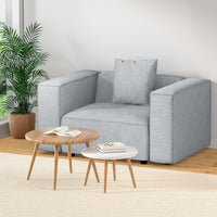 Artiss Modular Sofa Chaise Set 1-Seater Grey - ElectronX Plus