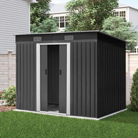 Giantz Garden Shed 2.38x1.31M w/Metal Base Sheds Outdoor Storage Tool Workshop Sliding Door - ElectronX Plus