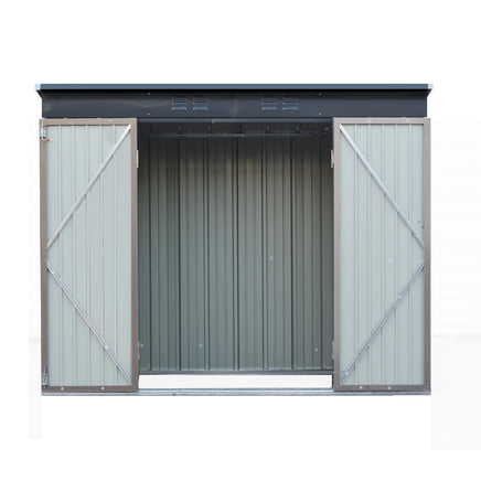 Giantz Garden Shed 2.31x1.31M Sheds Outdoor Storage Tool Metal Workshop Shelter Double Door - ElectronX Plus