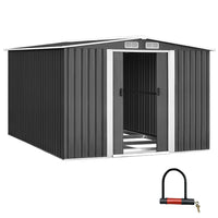 Giantz Garden Shed 2.58x3.14M w/Metal Base Sheds Outdoor Storage Workshop Shelter Sliding Door - ElectronX Plus