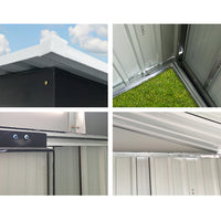 Giantz Garden Shed 2.58x3.14M w/Metal Base Sheds Outdoor Storage Workshop Shelter Sliding Door - ElectronX Plus