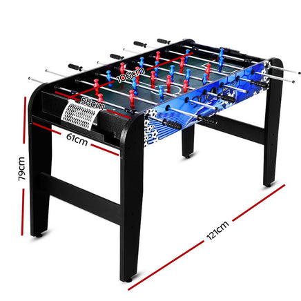 4FT Soccer Table Foosball Football Game Home Family Party Gift Playroom Blue - ElectronX Plus