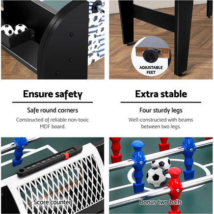 4FT Soccer Table Foosball Football Game Home Family Party Gift Playroom Blue - ElectronX Plus