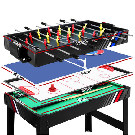 4-in-1 Games Table Soccer Foosball Pool Table Tennis Air Hockey Home Party Gift - ElectronX Plus