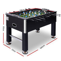 5FT Soccer Table Foosball Football Game Home Family Party Gift Playroom Black - ElectronX Plus