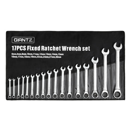 Giantz 17pcs Ratchet Spanner Set Metric 6MM-30MM - ElectronX Plus