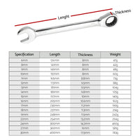 Giantz 17pcs Ratchet Spanner Set Metric 6MM-30MM - ElectronX Plus