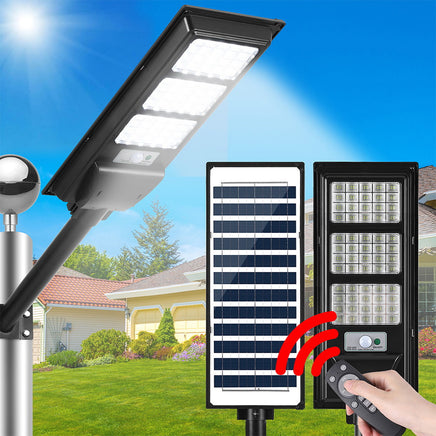 Leier 240 LED Solar Street Light Flood Motion Sensor Remote - ElectronX Plus