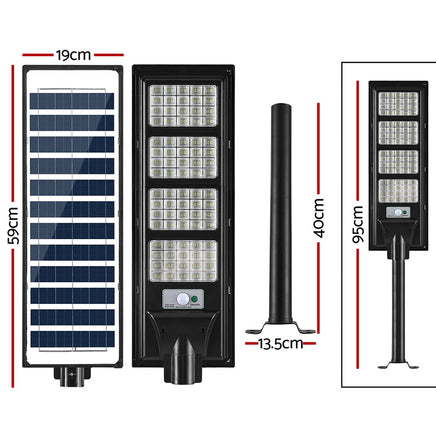 Leier 320 LED Solar Street Light Flood Motion Sensor Remote - ElectronX Plus