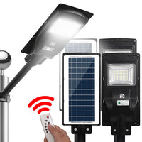 Leier 80 LED Solar Street Light 90W Flood Motion Sensor Remote Outdoor Wall Lamp x2 - ElectronX Plus