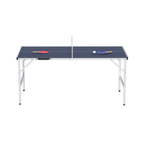 Everfit Table Tennis Ping Pong Table Portable Foldable Family Game Home Indoor - ElectronX Plus