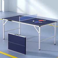 Everfit Table Tennis Ping Pong Table Portable Foldable Family Game Home Indoor - ElectronX Plus