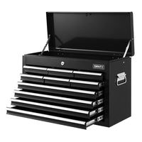 Giantz 10 Drawer Tool Box Cabinet Chest Toolbox Storage Garage Organiser Black - ElectronX Plus