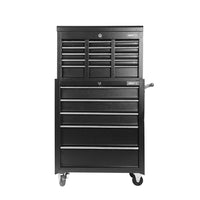 Giantz 14 Drawer Tool Box Cabinet Chest Mechanic Garage Storage Trolley Black - ElectronX Plus