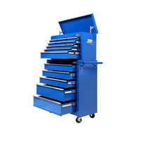 Giantz 14 Drawer Tool Box Cabinet Chest Mechanic Garage Storage Trolley Blue - ElectronX Plus