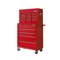 Giantz 14 Drawer Tool Box Cabinet Chest Mechanic Garage Storage Trolley Red - ElectronX Plus