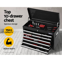 Giantz 16 Drawer Tool Box Cabinet Chest Trolley Toolbox Garage Storage Box - ElectronX Plus